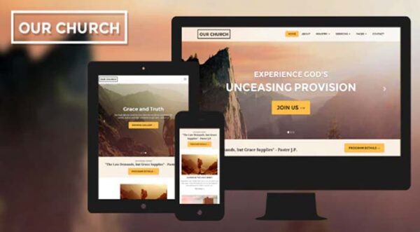 Experience the best church website from GuruSystems Technology